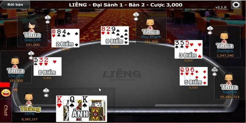 Quy luật cách chơi Liêng tại cổng game Yo88